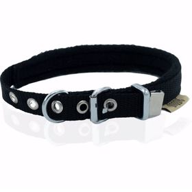 Doggie Polar Dokumadan El Yapımı Siyah 1.5x20-25 cm Köpek Boyun Tasması