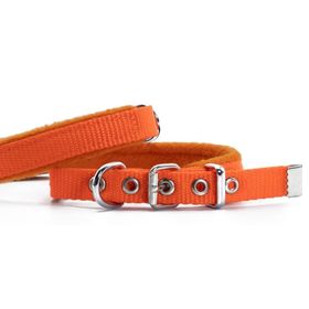 Doggie Polar Dokumadan El Yapımı Turuncu 2x30-35 cm Köpek Boyun Tasması