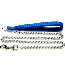 Doggie Polar Dokumadan El Yapımı Zincirli Lacivert 2.5x110 cm Köpek Gezdirme Kayışı