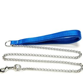 Doggie Polar Dokumadan El Yapımı Zincirli Lacivert 3.5x110 cm Köpek Gezdirme Kayışı
