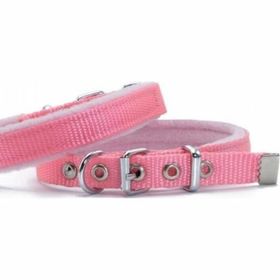 Doggie Polar Pedli Sade Dokuma Pembe 1,5x20-25 cm Köpek Boyun Tasması
