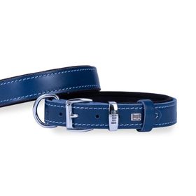 Doggie Royalblue 3x42 50 cm Konfor Deri Sade Boyun Tasması