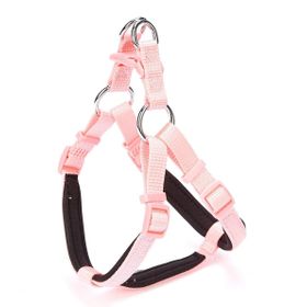 Doggie S-1.5x40-45 cm - Pink Konforlu Dokumadan El Yapımı Ronin Model Köpek Göğüs Tasması