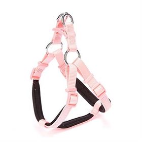 Doggie S-1.5x40-45 cm - Pink Konforlu Dokumadan El Yapımı Ronin Model Köpek Göğüs Tasması