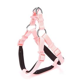 Doggie S-1.5x40-45 cm - Pink Konforlu Dokumadan El Yapımı Ronin Model Köpek Göğüs Tasması