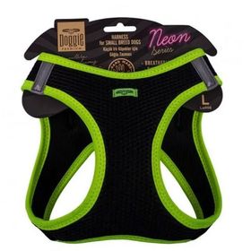 Doggie Sarı 42-48 cm L Beden Havalı Dokuma Neon Serisi Küçük Irk Göğüs Tasması