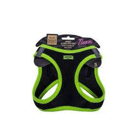 Doggie Sarı S-32-38 cm Havalı Dokuma Neon Serisi Küçük Irk Köpek Göğüs Tasması