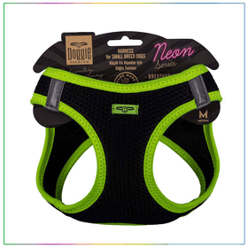 Doggie Sarı XS 30-34 cm Havalı Dokuma Neon Serisi Küçük Irk Köpek Göğüs Tasması