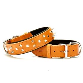 Doggie SBT-4012 Kamel Yumuşak Doku Deri Boyun Tasması
