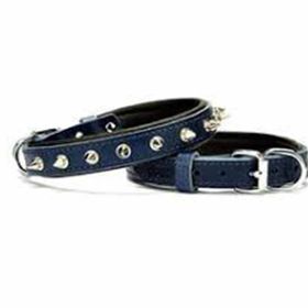 Doggie SBT4036 Siyah 4x52-65 cm Comfort Deri Pati Desenli Köpek Boyun Tasması