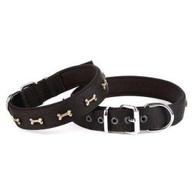 Doggie Siyah 2,5x42 50 cm Comfort Dokuma Large Köpek Boyun Tasması