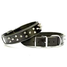 Doggie Siyah 4x47-55 cm Small Güçlü Deri Köpek Çivili Boyun Tasması