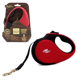 Doggie Small 15 kg 5 mt Kırmızı Soft Otomatik Köpek Uzatma Tasması