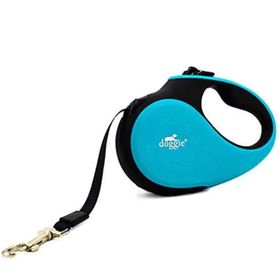 Doggie Soft Serisi Light Blue Otomatik Köpek Gezdirme Tasması
