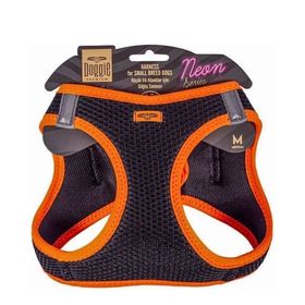 Doggie Turuncu 38-44 cm M Beden Havalı Dokuma Neon Serisi Küçük Irk Göğüs Tasması