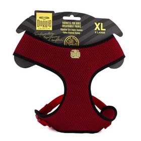 Doggie Xlarge Kırmızı 2x50 65 cm Havalı Dokuma Küçük Irk Köpek Göğüs Tasması