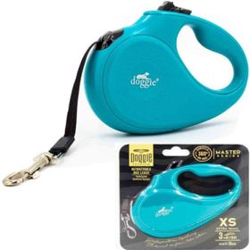Doggie Xsmall 12 kg 3 mt Açık Mavi Master Otomatik Köpek Uzatma Tasması