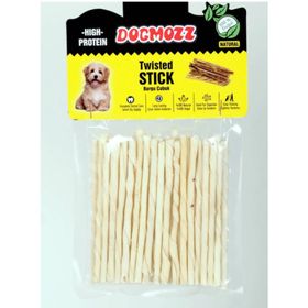 Dogmozz Premium Deri Kalın Beyaz 50 Adet Burgu Stick