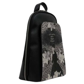 Dogo Black Dress Tasarım Kadın Vegan Deri Siyah Sırt Çantası