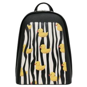 Dogo Ducky Tasarım Kadın Vegan Deri Siyah Sırt Çantası