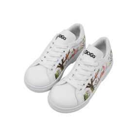 Dogo Kadın Vegan Deri Bej Plant Lady Tasarım Sneakers