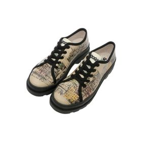 Dogo Kadın Vegan Deri Bej Take a Walk Tasarım Sneakers