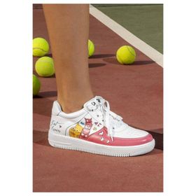 Dogo Kadın Vegan Deri Beyaz Cat Lovers Tasarım Sneakers