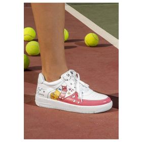 Dogo Kadın Vegan Deri Beyaz Cat Lovers Tasarım Sneakers