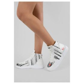 Dogo Kadın Vegan Deri Beyaz High You're the Colour of My Life Tasarım Sneakers