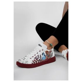 Dogo Kadın Vegan Deri Beyaz Magic in The Air Tasarım Sneakers
