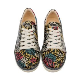 Dogo Kadın Vegan Deri Beyaz Pop the Art Tasarım Sneakers