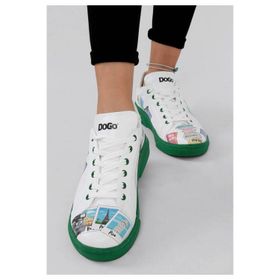 Dogo Kadın Vegan Deri Beyaz Ready to Travel Tasarım Sneakers