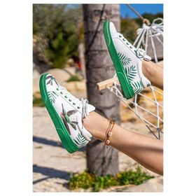 Dogo Kadın Vegan Deri Beyaz Soar the Sky Tasarım Sneakers