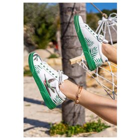 Dogo Kadın Vegan Deri Beyaz Soar the Sky Tasarım Sneakers