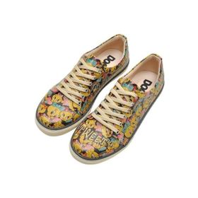 Dogo Kadın Vegan Deri Beyaz The Wise Owl Tasarım Sneakers