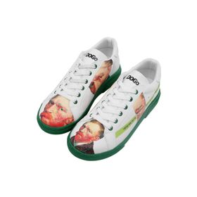 Dogo Kadın Vegan Deri Beyaz Vincent van Gogh Self Portrait Tasarım Sneakers