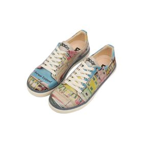 Dogo Kadın Vegan Deri Çok Renkli Burano Island Tasarım Sneakers