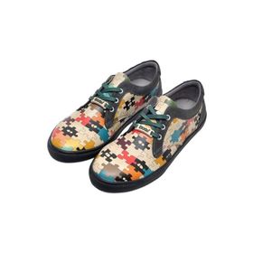 Dogo Kadın Vegan Deri Çok Renkli In the Puzzle Tasarım Sneakers
