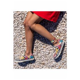 Dogo Kadın Vegan Deri Çok Renkli Painting in Harmony Tasarım Sneakers