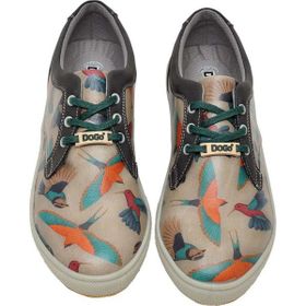 Dogo Kadın Vegan Deri Gri Avian World Tasarım Sneakers