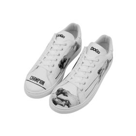 Dogo Kadın Vegan Deri Mavi All Roads Lead to Rome Tasarım Sneakers