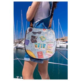 Dogo Ready to Travel Tasarım Kadın Vegan Deri Mavi Omuz Çantası