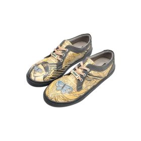 Dogo Vegan Deri Sarı Butterfly Queen Tasarım Kadın Sneakers