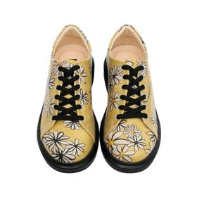 Dogo Vegan Deri Sarı Everything Will Be Okay Tasarım Kadın Sneakers