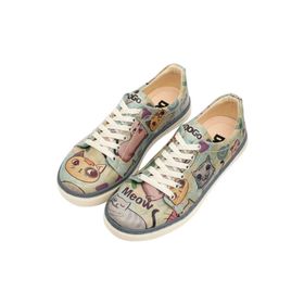 Dogo Vegan Deri Yeşil Cats Of the World Tasarım Kadın Sneakers