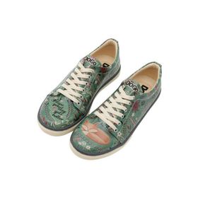 Dogo Vegan Deri Yeşil Spirit Animal Tasarım Kadın Sneakers