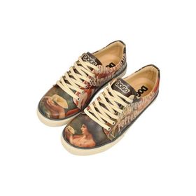 Dogo Vegan Deri Yeşil Tulipa Tasarım Kadın Sneakers