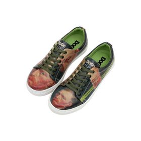 Dogo Vegan Deri Yeşil Vincent Van Gogh Self Portrait Muse Tasarım Kadın Sneakers