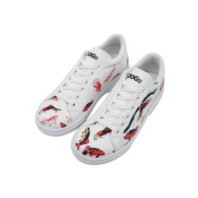 Dogo Vegan Deri Yeşil You Are A Sleepy Red Panda Tasarım Kadın Sneakers