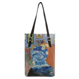 Dogo Vincent van Gogh Lost Mind Muse Tasarım Kadın Vegan Deri Mavi Omuz Çantası